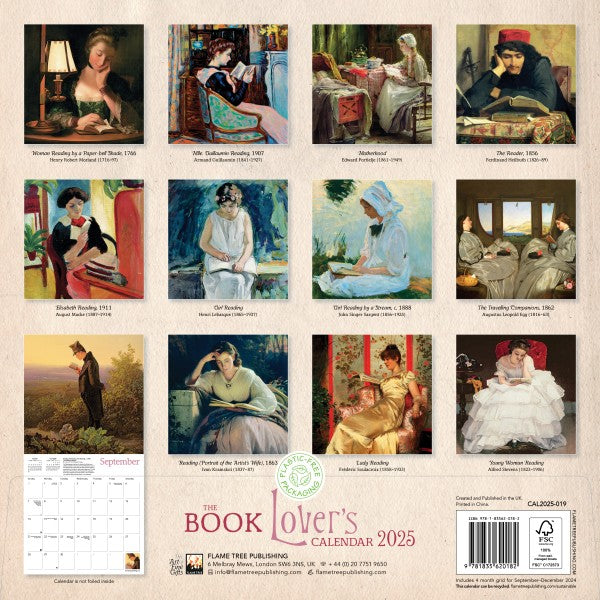 2025 CALENDAR BOOK LOVER'S Athena Books NZ