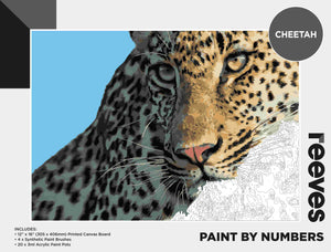 REEVES PAINT-BY-NUMBERS 12"X16" CHEETAH