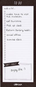 CARPE DIEM BLACK MAGNETIC TO-DO LIST