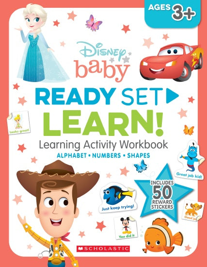 DISNEY BABY: READY, SET, LEARN! LEARNING ACTIVITY WORKBOOK AGES 3+