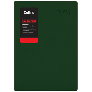 2025 COLLINS DIARY A41 RHAPSODY RACING GREEN DAY TO A PAGE