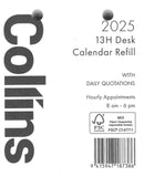 2025 DESK CALENDAR REFILL 13H TOP OPENING