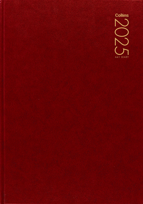 2025 COLLINS DIARY A41 RED DAY TO A PAGE