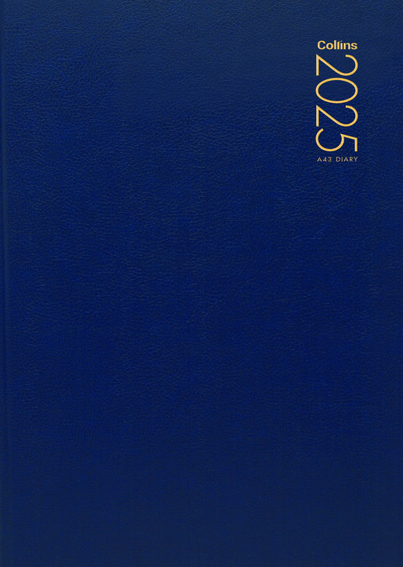 2025 COLLINS DIARY A43 NAVY WEEK TO VIEW