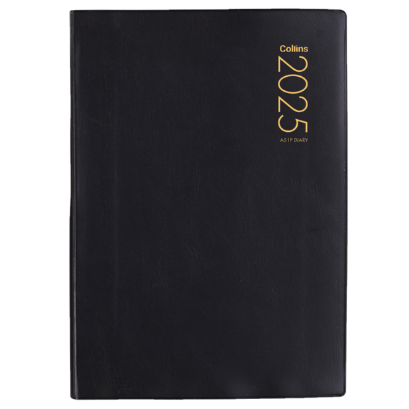 2025 COLLINS DIARY A51P PVC SOFTCOVER BLACK DAY TO A PAGE