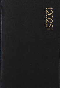 2025 COLLINS DIARY A52 BLACK 2 DAYS PER PAGE