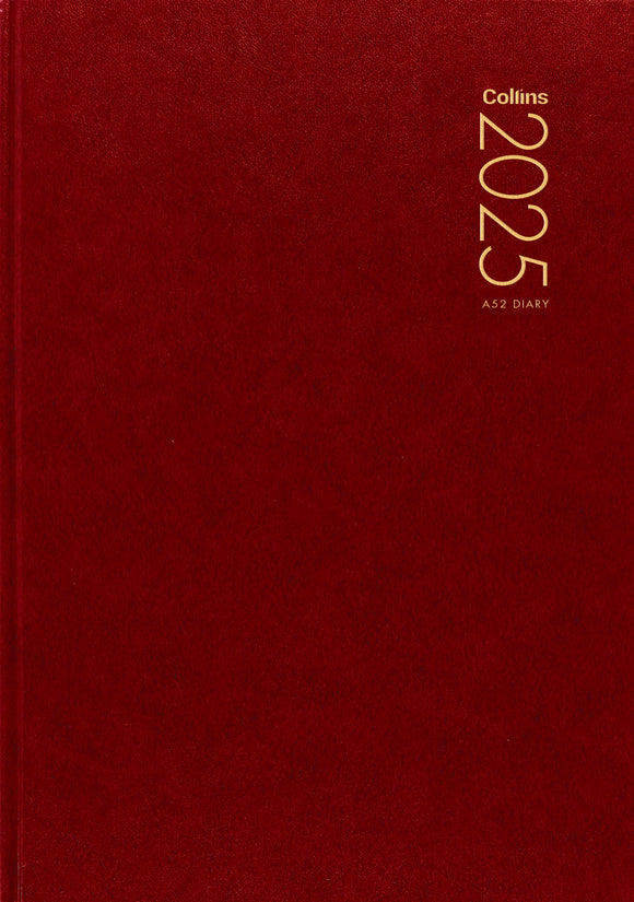 2025 COLLINS DIARY A52 RED 2 DAYS PER PAGE