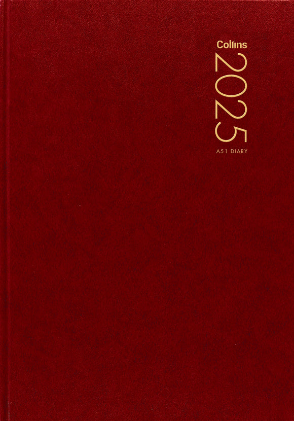 2025 COLLINS DIARY A51 RED DAY TO A PAGE