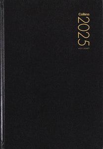 2025 COLLINS DIARY A53 BLACK WEEK TO VIEW