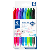 STAEDTLER BALL 4230 PENS FASHION COLOURS SET OF 8