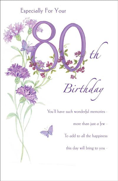 BIRTHDAY CARD 80TH ESPECIALLY FOR YOUR