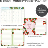 2025 MONTHLY POCKET PLANNER FRUIT & FLORA - 17 MONTHS