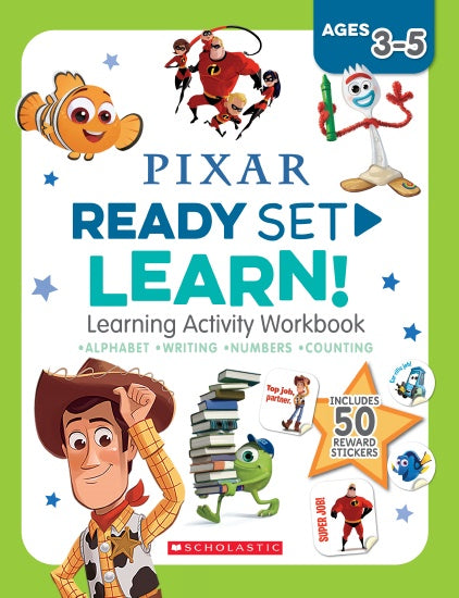 PIXAR: READY, SET, LEARN! LEARNING ACTIVITY WORKBOOK AGES 3-5