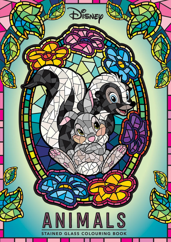 DISNEY ANIMALS: STAINED GLASS COLOURING BOOK