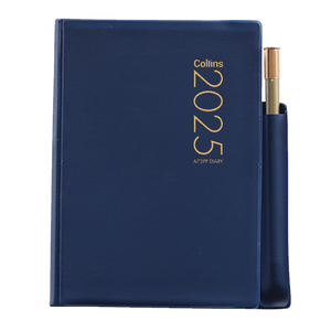 2025 COLLINS DIARY A72PP POCKET SOFTCOVER WITH PENCIL NAVY 2 DAYS PER PAGE