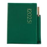 2025 COLLINS DIARY A72PP POCKET SOFTCOVER WITH PENCIL GREEN 2 DAYS PER PAGE