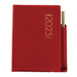 2025 COLLINS DIARY A72PP POCKET SOFTCOVER WITH PENCIL RED 2 DAYS PER PAGE