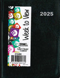 2025 POCKET DIARY WITH PENCIL A7 WEEK-TO-VIEW ASSORTED