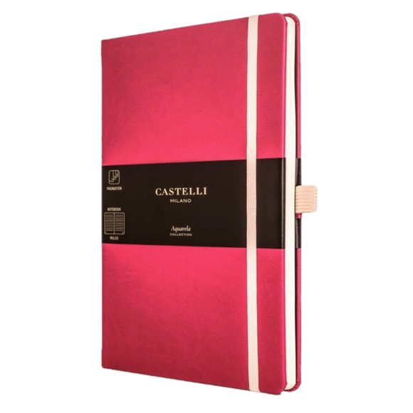 AQUARELA MEDIUM RULED NOTEBOOK AMARANTH