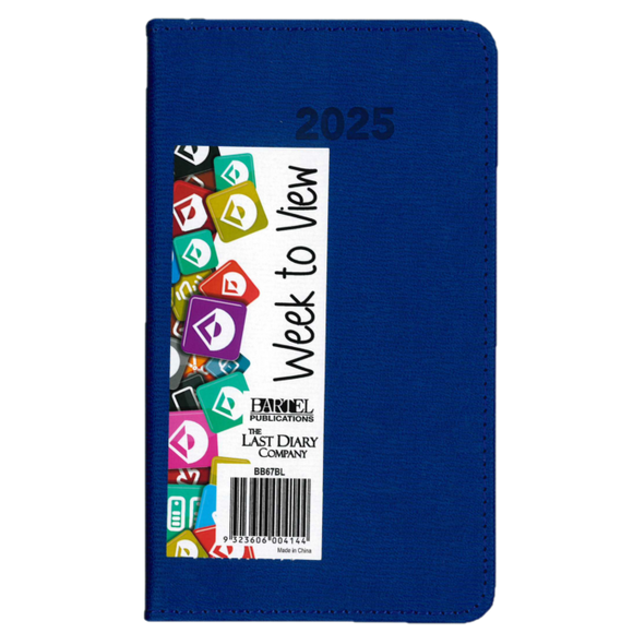 2025 DIARY B6 BECALL BLUE WEEK-TO-VIEW