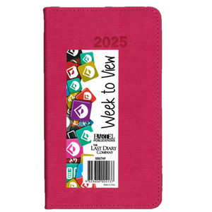 2025 DIARY B6 BECALL HOT PINK WEEK-TO-VIEW