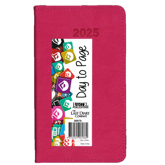 2025 DIARY B6 BECALL HOT PINK DAY-TO-A-PAGE