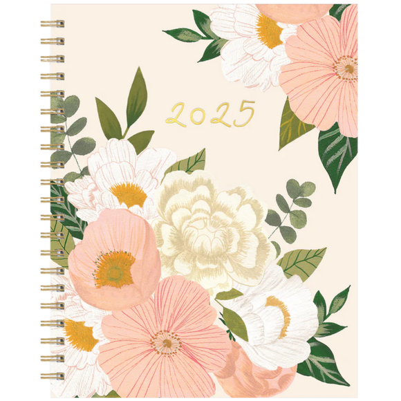 2025 DIARY XL SPIRAL PLANNER BELLA FLORA - 17 MONTHS