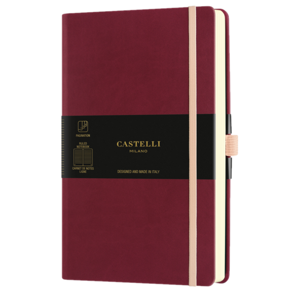 AQUARELA MEDIUM RULED NOTEBOOK BLACK CHERRY