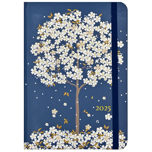 2025 DIARY COMPACT FALLING BLOSSOMS 16-MONTH WEEKLY PLANNER