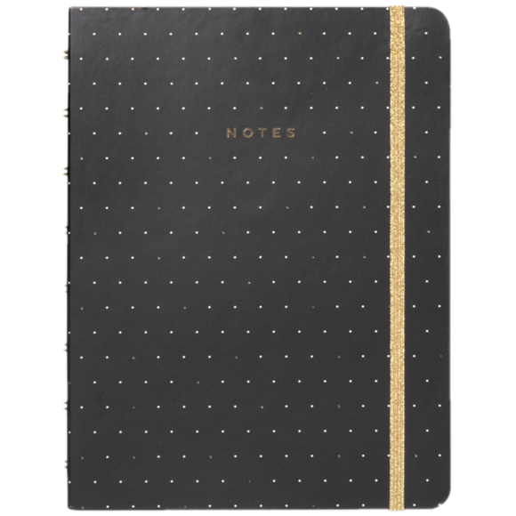 FILOFAX A5 MOONLIGHT BLACK REFILLABLE NOTEBOOK