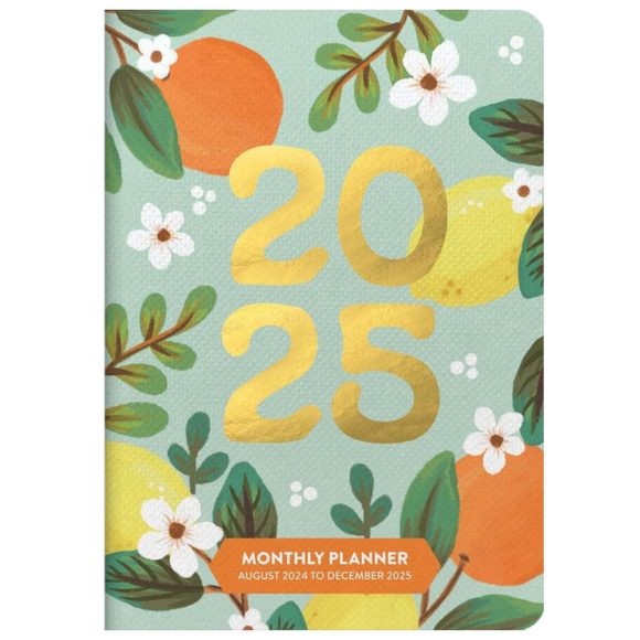 2025 MONTHLY POCKET PLANNER FRUIT & FLORA - 17 MONTHS