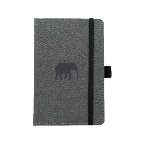 GREY ELEPHANT A6 DOTTED WILDLIFE NOTEBOOK