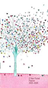 2025-26 MONTHLY POCKET PLANNER TREE OF HEARTS - 2 YEARS