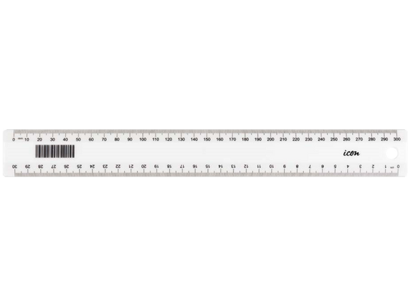 ICON WHITE 30CM RULER