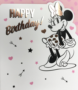 BIRTHDAY CARD VINTAGE MINNIE MOUSE