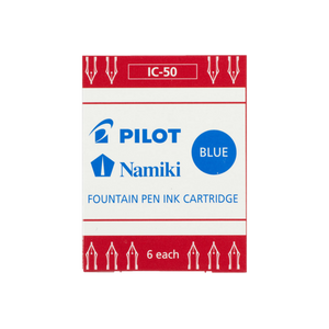 INK CARTRIDGES FOR PILOT FOUNTAIN PENS BLUE PACK OF 6 (IC-50-L)