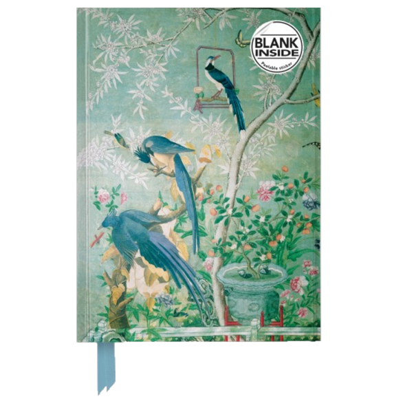 JOHN JAMES AUDUBON'S A PAIR OF MAGPIES BLANK  A5 FOILED JOURNAL