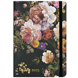 2025 DIARY COMPACT MIDNIGHT FLORAL 16-MONTH WEEKLY PLANNER