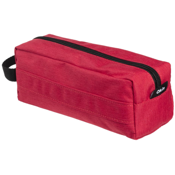 OKIN RED SINGLE ZIP PENCIL CASE