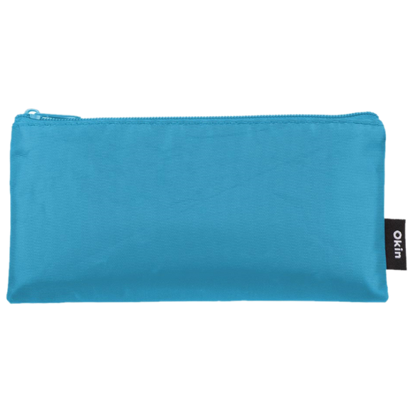 OKIN FLAT LIGHT BLUE  PENCIL CASE 21X11CM