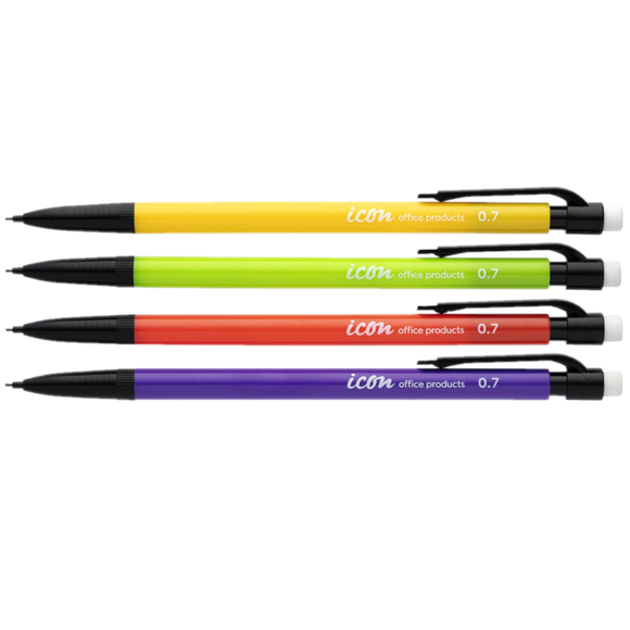 ICON 0.7 HB MECHANICAL PENCIL ASSORTED COLOURS