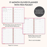 2025 DIARY OLIVER A5 WEEKLY PLANNER FIRST LIGHT - 17 MONTHS