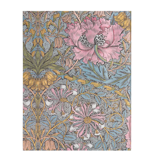 2025 DIARY WILLIAM MORRIS PINK HONEYSUCKLE ULTRA VERSO WEEK-WITH-NOTES