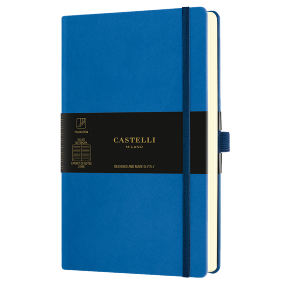 AQUARELA MEDIUM RULED NOTEBOOK BLUE SEA