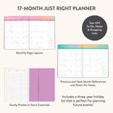 2025 JUST RIGHT MONTHLY PLANNER SUNSET SPLASH - 17 MONTHS