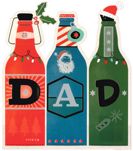 CHRISTMAS CARD DAD BOTTLES