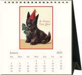 2025 CALENDAR CAVALLINI VINTAGE DOGS DESK CALENDAR