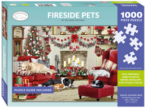 CHRISTMAS JIGSAW 1000PC 'FIRESIDE PETS'