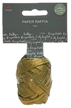 PAPER RAFFIA 10 GOLD