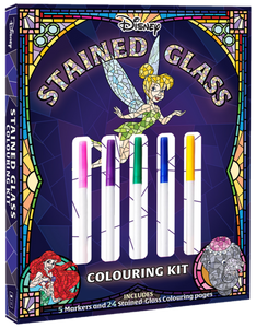 DISNEY: STAINED GLASS ADULT COLOURING KIT